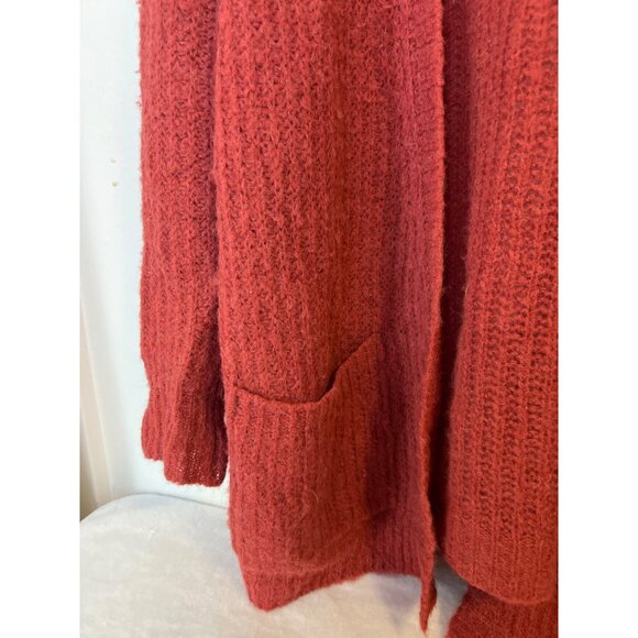 Free People Open Cardigan XL Alpaca Blend Rust Red/Orange SEE DESCRIPTION - Picture 6 of 10
